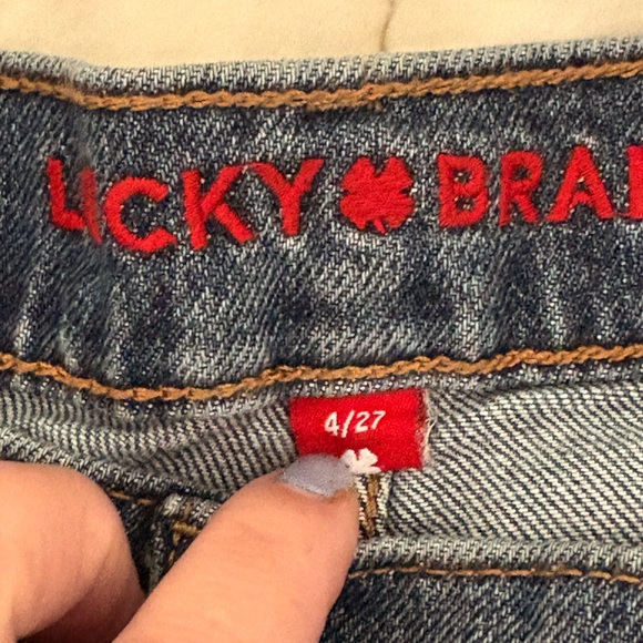 Lucky Brand Women's Frayed Hem Blue Jean Shorts - Picture 3 of 4